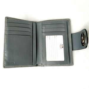 Coach Bags - Coach Signature Gray Turn Lock Box Fold Wallet Coach Bags - Coach Signature Gray Turn Lock Box Fold Wallet